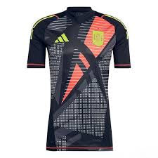 Spanien Torwart-Heimtrikot und Shorts für Kinder (EURO 2024)